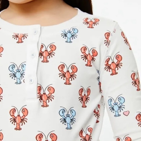 Roller Rabbit Kids Blue Lobster Pajama Top Size 6 - Picture 2 of 4